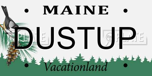 DUSTUP Maine License Plate