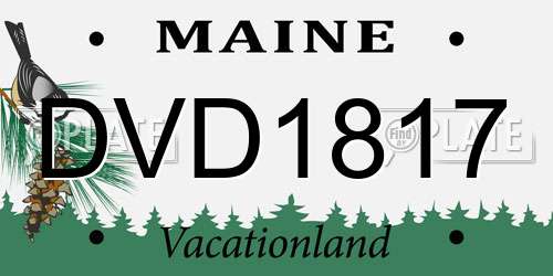 DVD1817 Maine License Plate