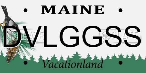DVLGGSS Maine License Plate