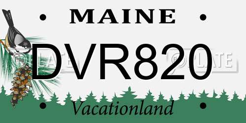 DVR820 Maine License Plate