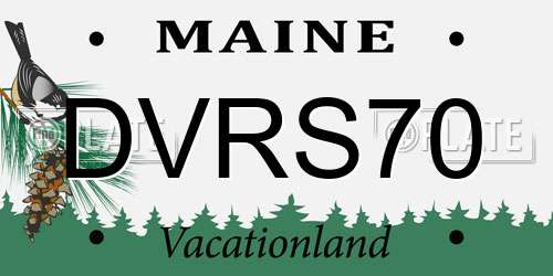 DVRS70 Maine License Plate