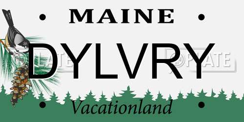 DYLVRY Maine License Plate