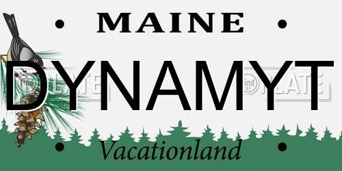 DYNAMYT Maine License Plate