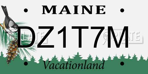 DZ1T7M Maine License Plate