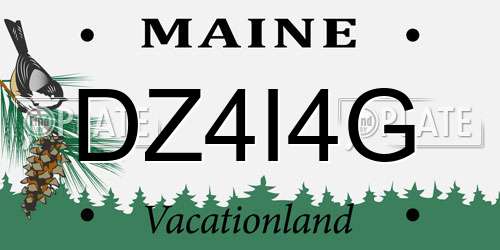 DZ4I4G Maine License Plate