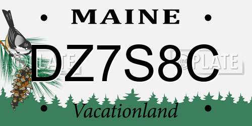 DZ7S8C Maine License Plate