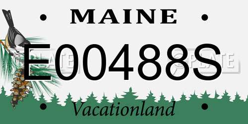 E00488S Maine License Plate
