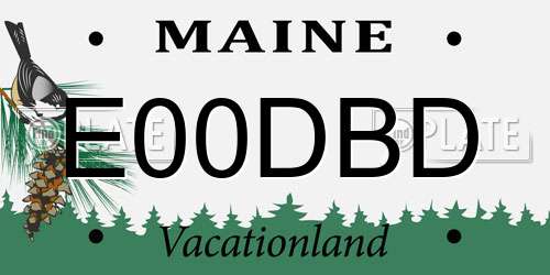 E00DBD Maine License Plate