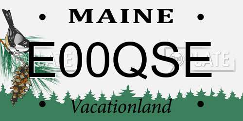 E00QSE Maine License Plate