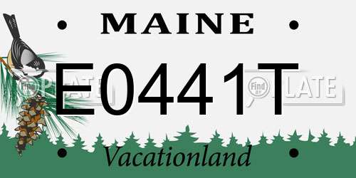 E0441T Maine License Plate