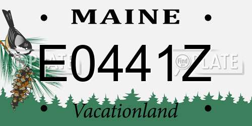 E0441Z Maine License Plate