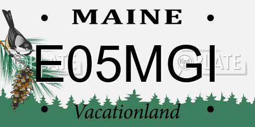 E05MGI Maine License Plate