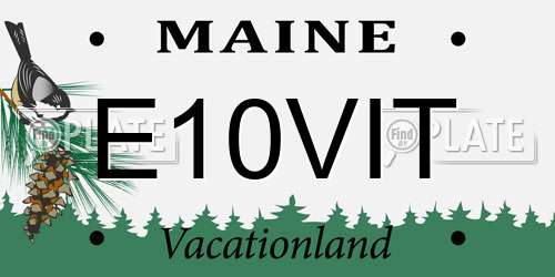 E10VIT Maine License Plate