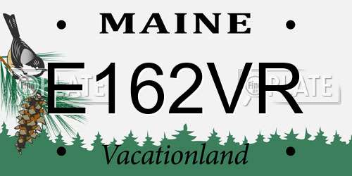 E162VR Maine License Plate