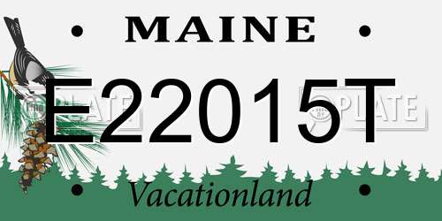E22015T Maine License Plate