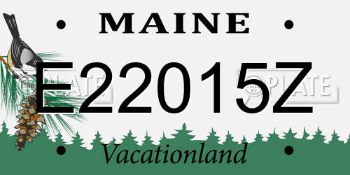 E22015Z Maine License Plate