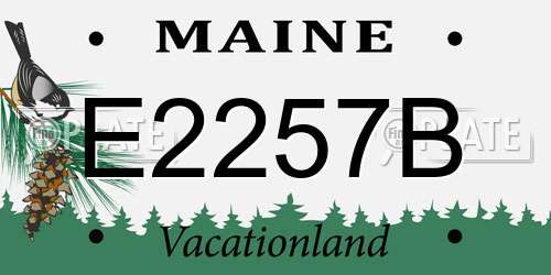 E2257B Maine License Plate