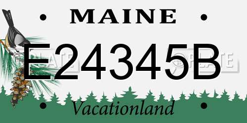 E24345B Maine License Plate