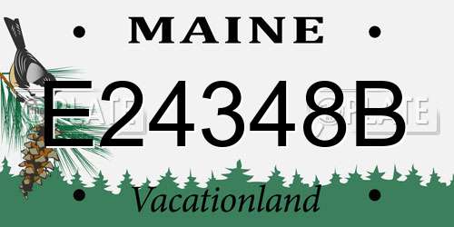 E24348B Maine License Plate