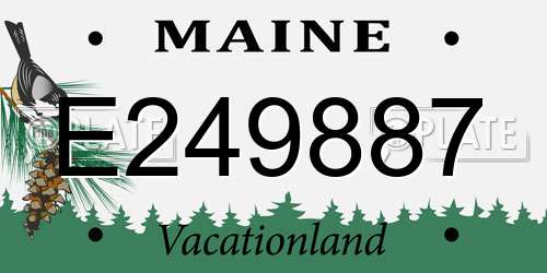 E249887 Maine License Plate