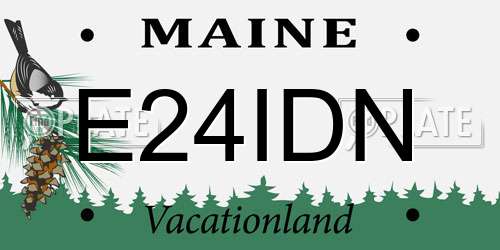 E24IDN Maine License Plate