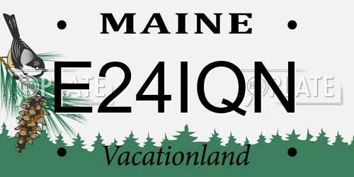 E24IQN Maine License Plate
