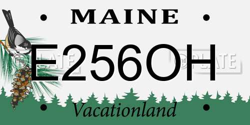 E256OH Maine License Plate