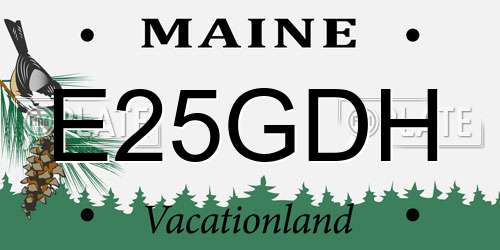 E25GDH Maine License Plate