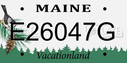 E26047G Maine License Plate