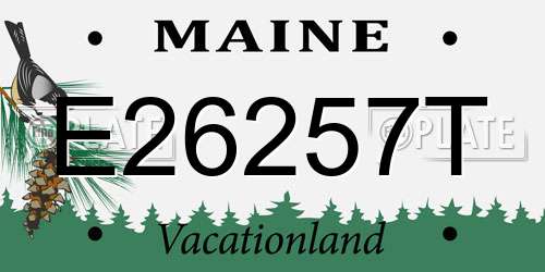 E26257T Maine License Plate