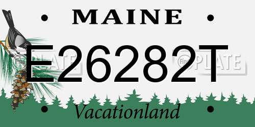 E26282T Maine License Plate