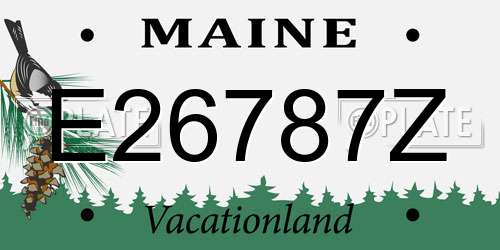 E26787Z Maine License Plate