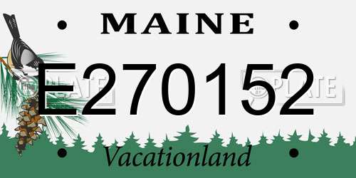 E270152 Maine License Plate