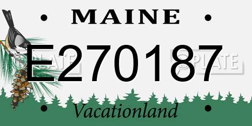 E270187 Maine License Plate