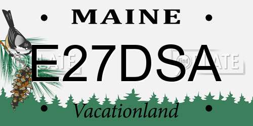 E27DSA Maine License Plate