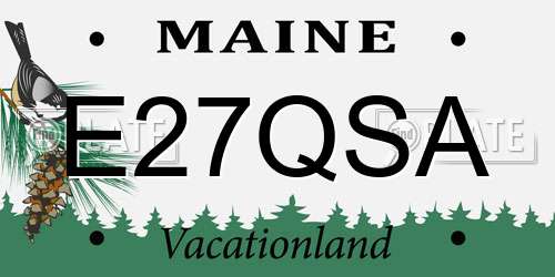 E27QSA Maine License Plate