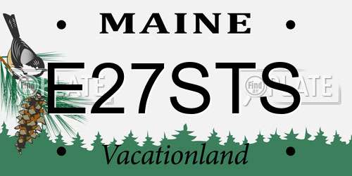 E27STS Maine License Plate