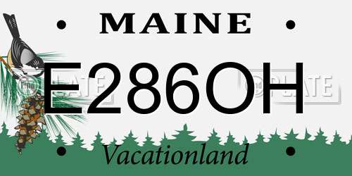 E286OH Maine License Plate