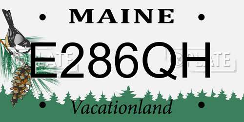 E286QH Maine License Plate
