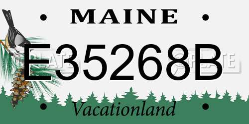 E35268B Maine License Plate