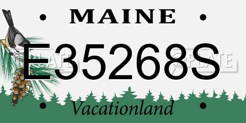 E35268S Maine License Plate