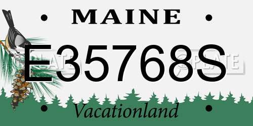 E35768S Maine License Plate