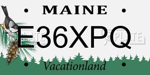E36XPQ Maine License Plate