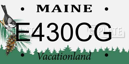 E430CG Maine License Plate