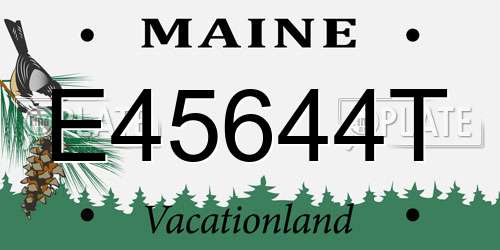 E45644T Maine License Plate