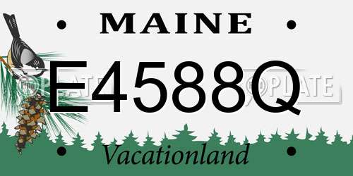 E4588Q Maine License Plate