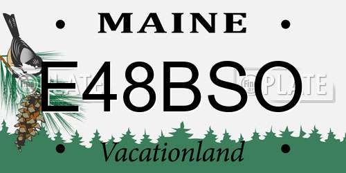 E48BSO Maine License Plate