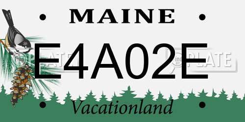 E4A02E Maine License Plate