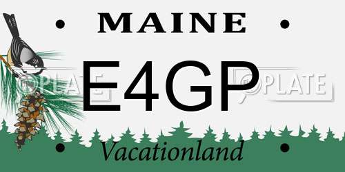 E4GP Maine License Plate