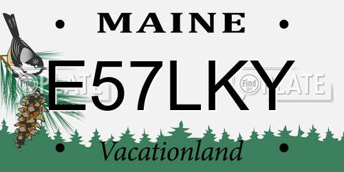 E57LKY Maine License Plate